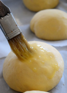 Melted-Butter-Brushed-on-Brioche-Burger-Buns-dough-Ball